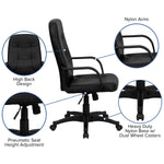 Flash Furniture Holly Vinyl Swivel High Back Executive Office Chair, Black (H8021)