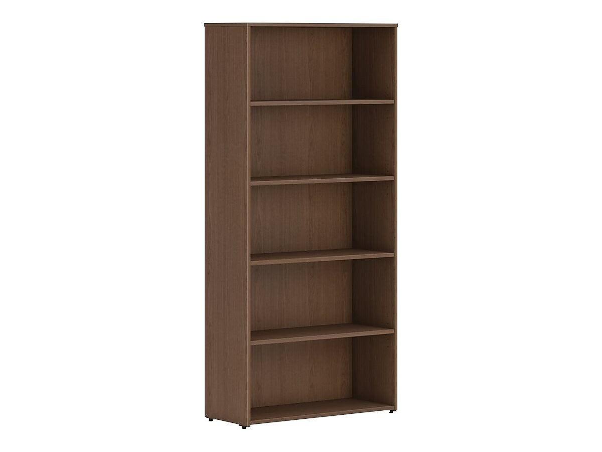 HON Mod 65"H 5-Shelf Bookcase, Sepia Walnut (HLPLBC3013B5.LSE1)