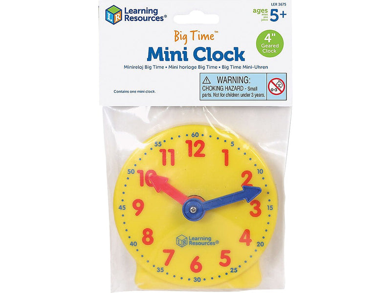 Learning Resources Big Time Learning Clock, Yellow (LER3675)