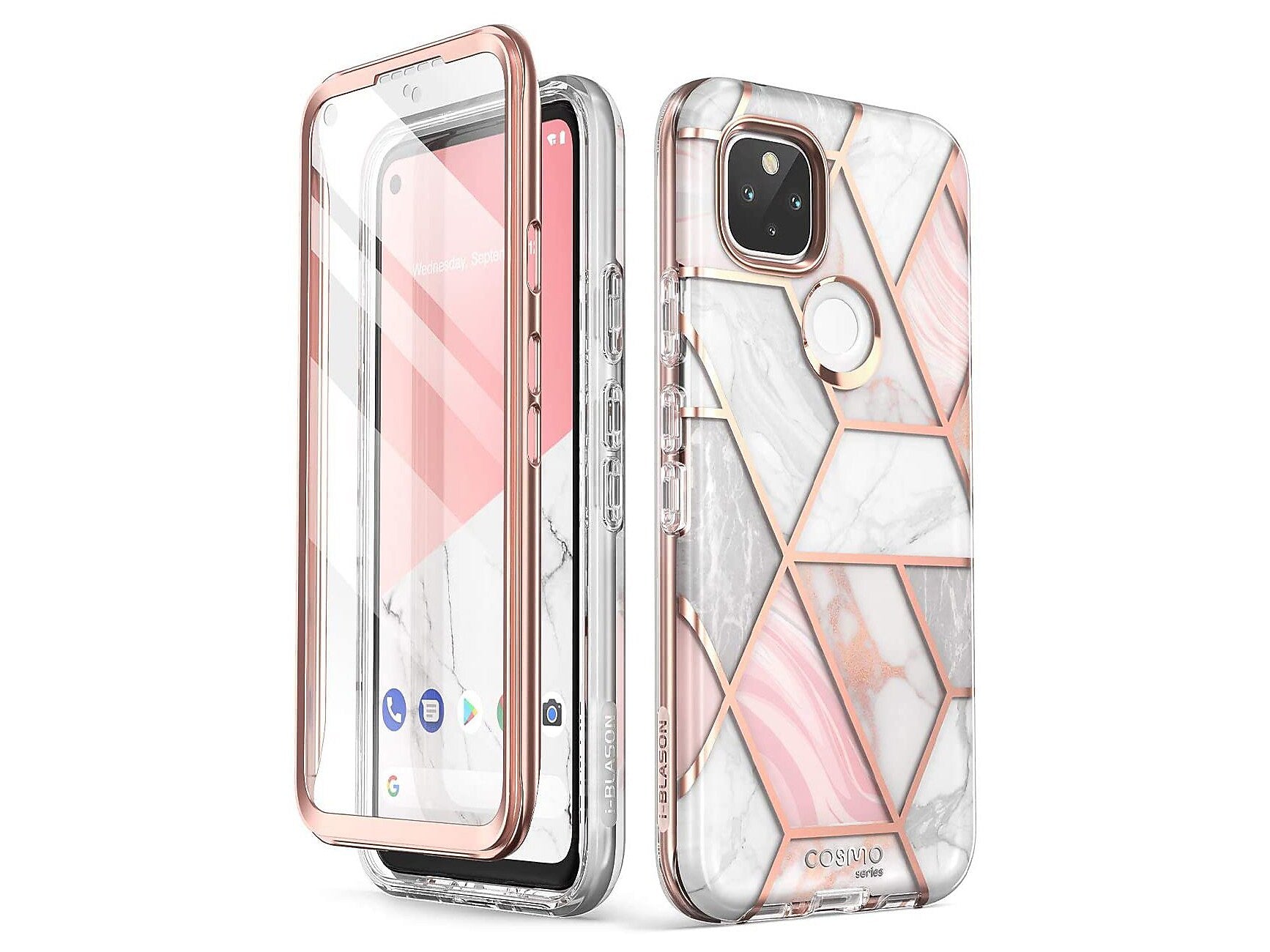 i-Blason Cosmo Marble Pink Case for Google Pixel 5 (GooglePixel5-Cosmo-SP-Marble)