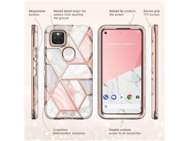 i-Blason Cosmo Marble Pink Case for Google Pixel 5 (GooglePixel5-Cosmo-SP-Marble)