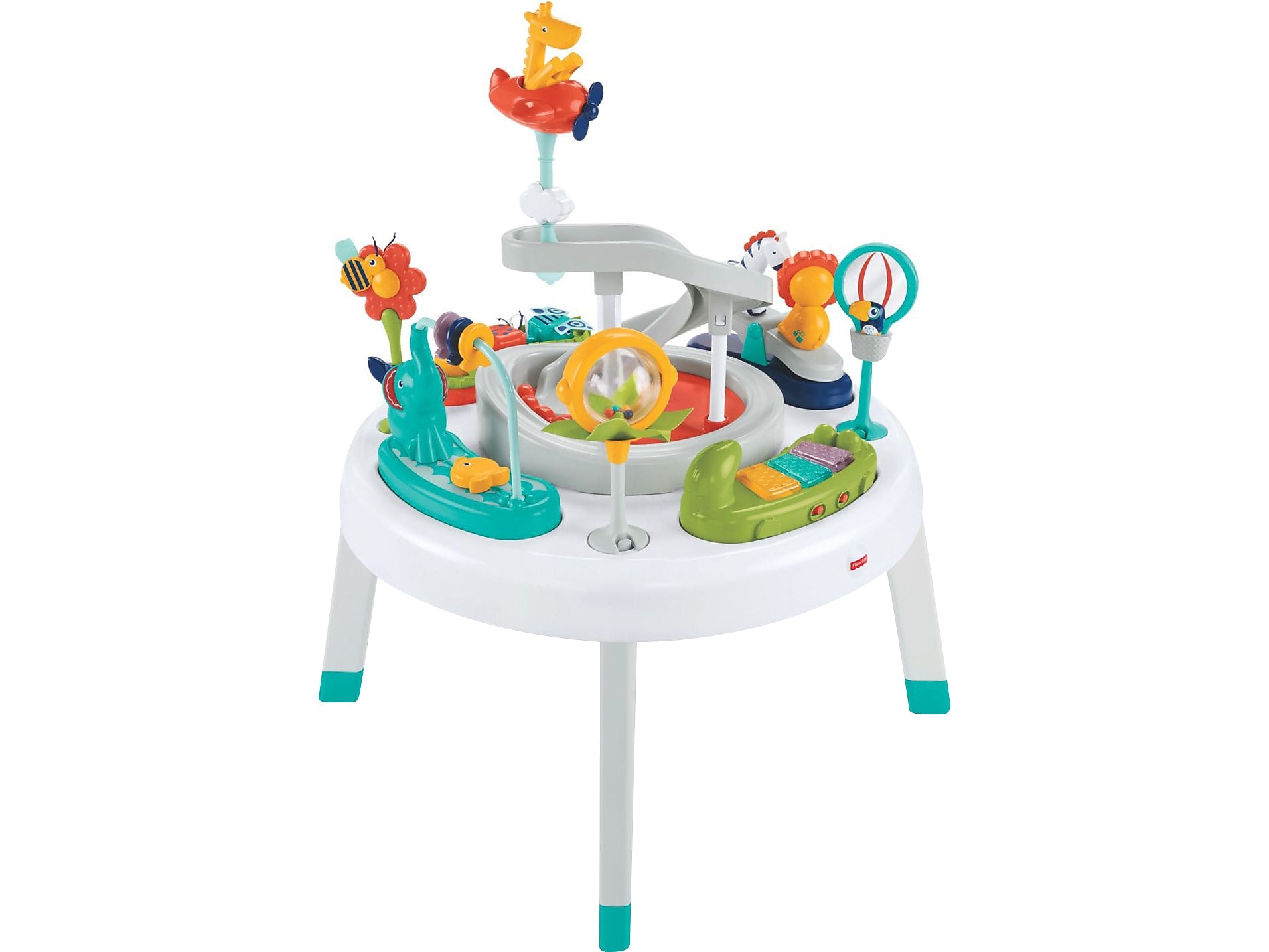 Fisher-Price 2-in-1 Sit-to-Stand Activity Center Spin 'n Play, Safari  (FFJ01)