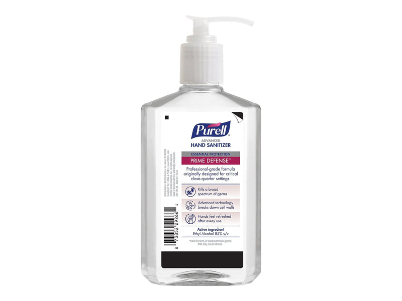 PURELL Advanced Prime Defense 85% Alcohol Gel Hand Sanitizer, 12 oz., 12/Carton (3699-12 CT)