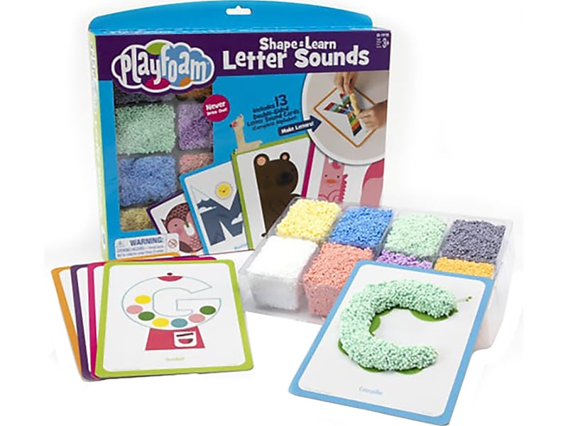 Educational Insights Playfoam Shape & Learn Letter Sound Flash Card Set, 13/Pack (1915)