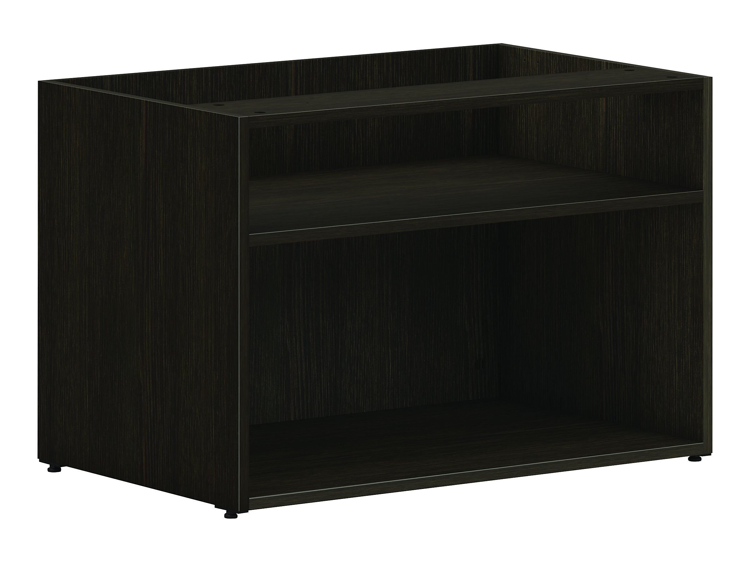 HON Mod 21" Low Open Storage Credenza with 2 Shelves, Java Oak (HLPLCL3020S.LJA1)