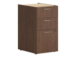 HON Mod 3-Drawer Vertical File Cabinet, Letter/Legal Size, Lockable, 28"H x 15"W x 20"D, Sepia Walnut (HONPLPSBBFLE1)