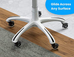 Lifelong Office Chair Casters Replacement Chair Wheels, Rollerblade Style, Clear, Set of 5 (BL2374)