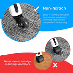 Lifelong Office Chair Casters Replacement Chair Wheels, Rollerblade Style, 5/Set (BL2376)