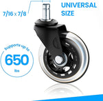 Lifelong Office Chair Casters Replacement Chair Wheels, Rollerblade Style, 5/Set (BL2376)