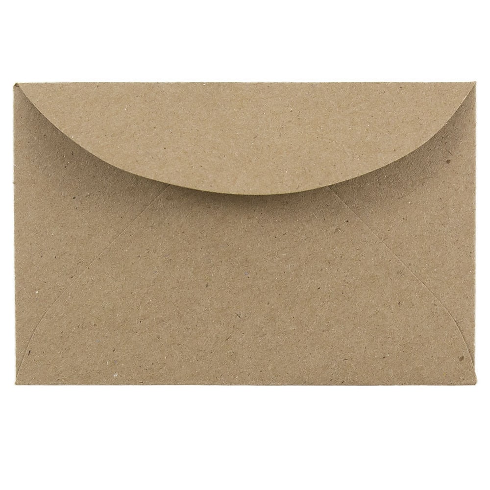 JAM Paper 3Drug Mini Recycled Kraft Envelopes, 2.3125 x 3.625, Brown Kraft Paper Bag, 25/Pack (5207691)