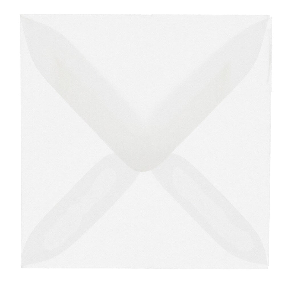 JAM Paper 3.125 x 3.125 Square Translucent Vellum Invitation Envelopes, Clear, 25/Pack (2851291)