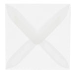 JAM Paper 3.125 x 3.125 Square Translucent Vellum Invitation Envelopes, Clear, 25/Pack (2851291)