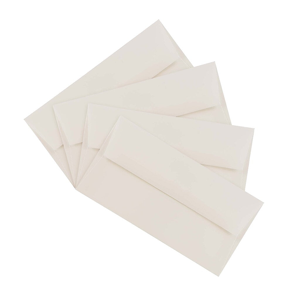 JAM Paper Monarch Strathmore Invitation Envelopes, 3.875 x 7.5, Bright White Wove, 25/Pack (196556)
