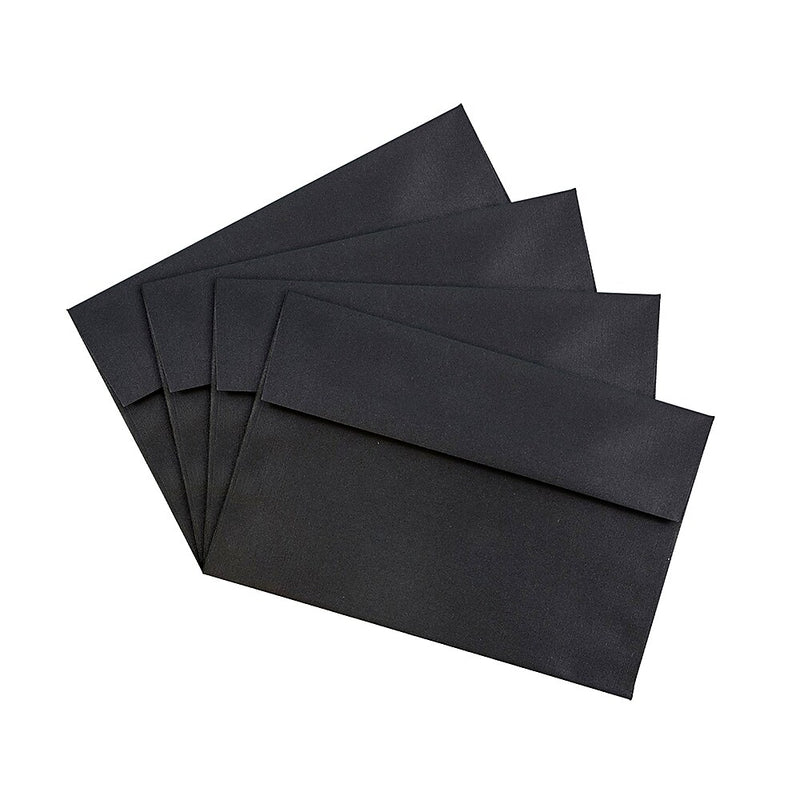 JAM Paper A7 Invitation Envelopes, 5.25 x 7.25, Black Linen, Bulk 1000/Carton (V01205B)