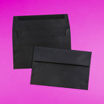 JAM Paper A7 Invitation Envelopes, 5.25 x 7.25, Black Linen, Bulk 1000/Carton (V01205B)