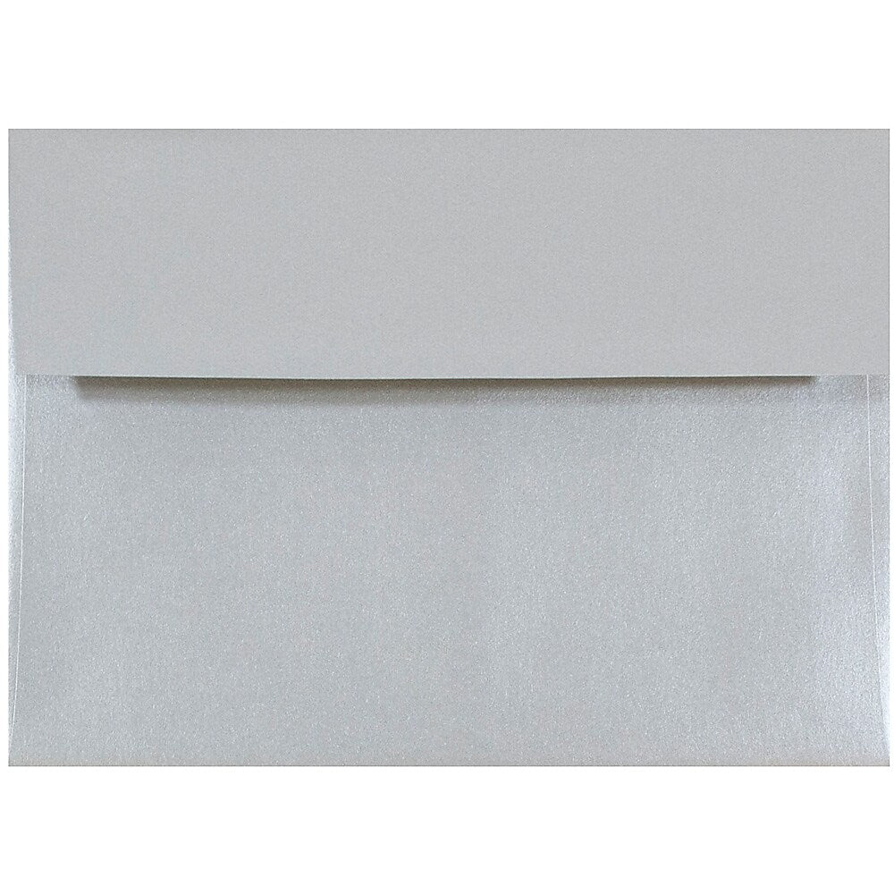 JAM Paper A7 Metallic Invitation Envelopes, 5.25 x 7.25, Stardream Silver, Bulk 1000/Carton (GCST709B)
