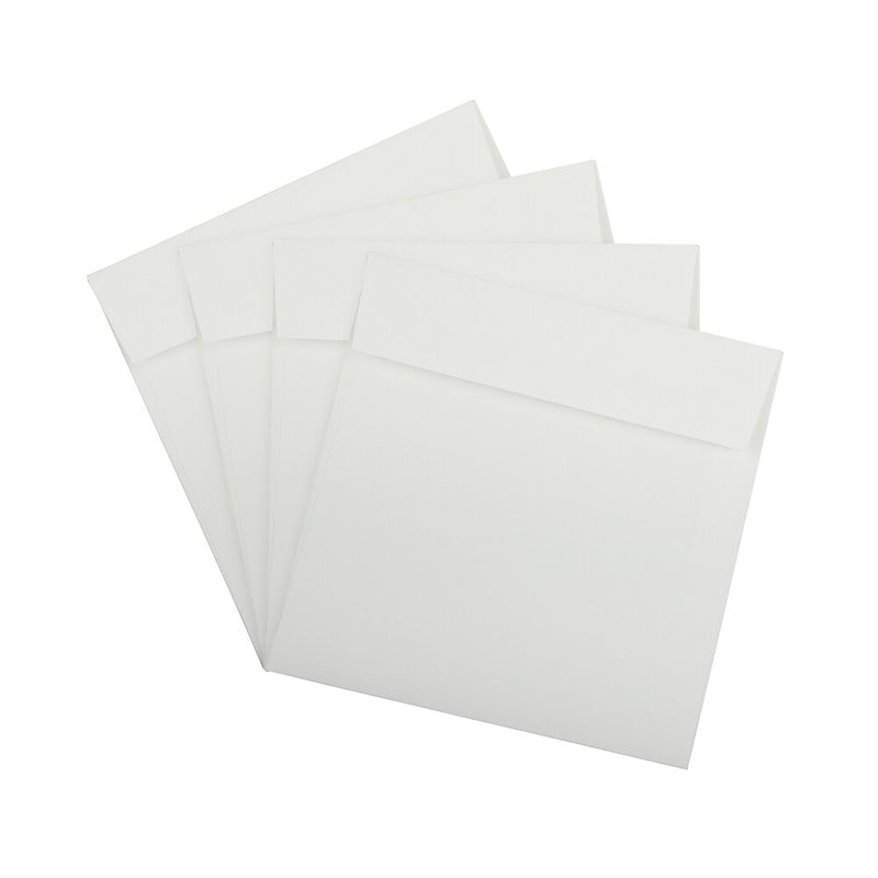 JAM Paper 8.5 x 8.5 Square Strathmore Invitation Envelopes, Bright White Wove, 25/Pack (900858534)