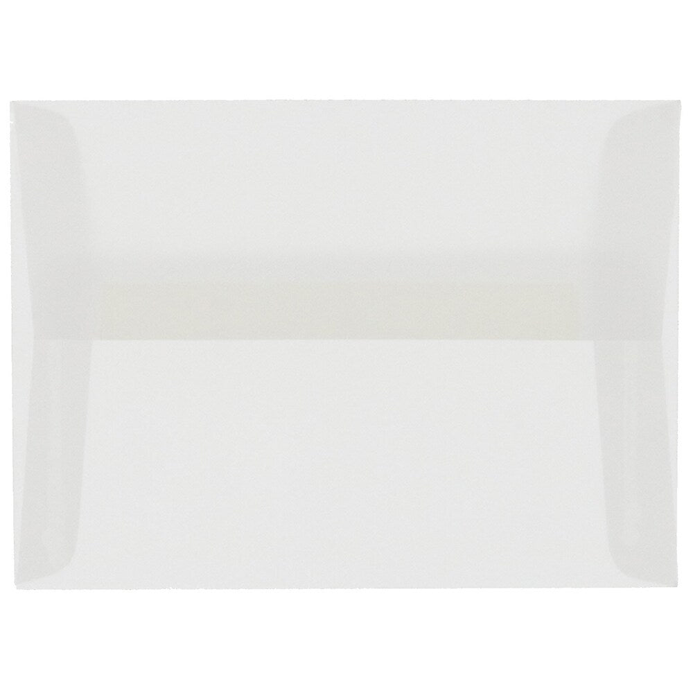 JAM Paper A6 Translucent Vellum Invitation Envelopes, 4.75 x 6.5, Clear, 25/Pack (13756)