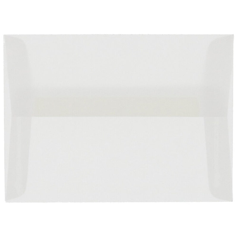 JAM Paper A6 Translucent Vellum Invitation Envelopes, 4.75 x 6.5, Clear, 25/Pack (13756)