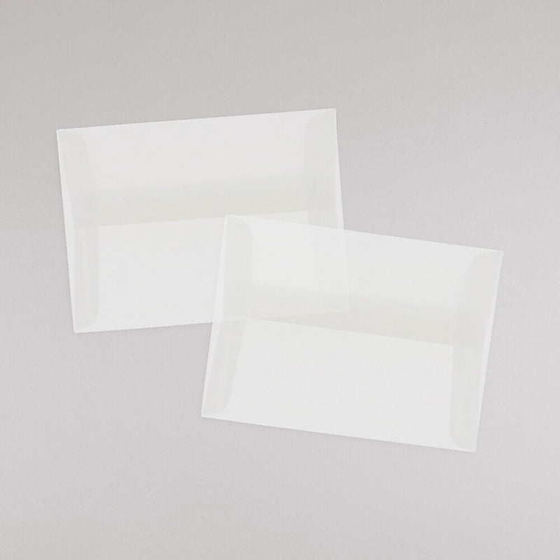 JAM Paper A6 Translucent Vellum Invitation Envelopes, 4.75 x 6.5, Clear, 25/Pack (13756)