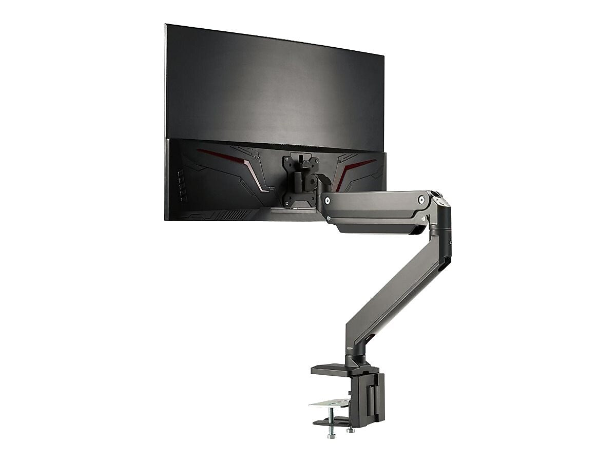 SIIG Single Monitor Heavy-Duty Premium Gas Spring Desk Mount - 17" to 35" Mounting kit, Up, Black (CE-MT2Z11-S1)