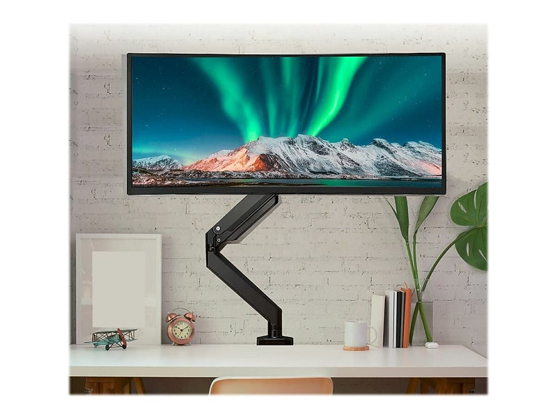SIIG Single Monitor Heavy-Duty Premium Gas Spring Desk Mount - 17" to 35" Mounting kit, Up, Black (CE-MT2Z11-S1)