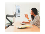 SIIG Single Monitor Heavy-Duty Premium Gas Spring Desk Mount - 17" to 35" Mounting kit, Up, Black (CE-MT2Z11-S1)