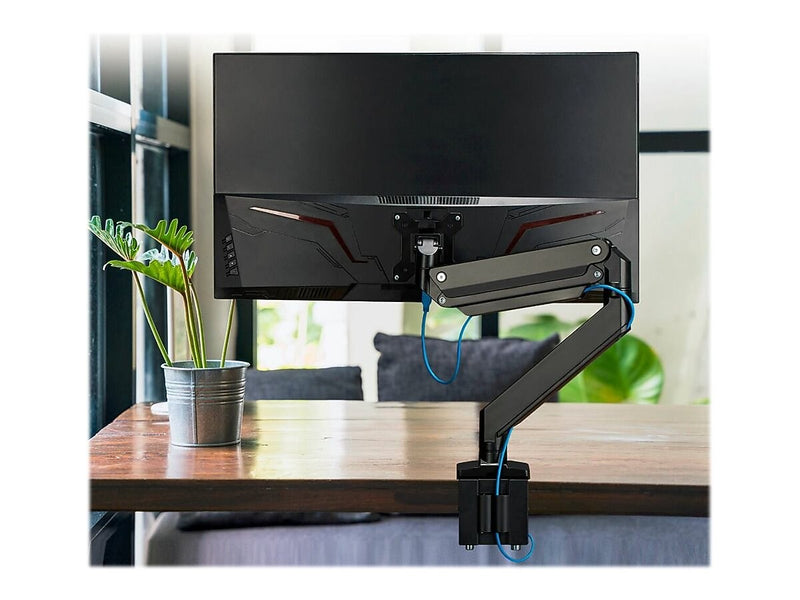 SIIG Single Monitor Heavy-Duty Premium Gas Spring Desk Mount - 17" to 35" Mounting kit, Up, Black (CE-MT2Z11-S1)