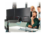 SIIG Dual Monitor Heavy-Duty Premium Aluminum Gas Spring Desk Mount - 17" to 35" Adjustable Arm, Up, Black (CE-MT3011-S1)