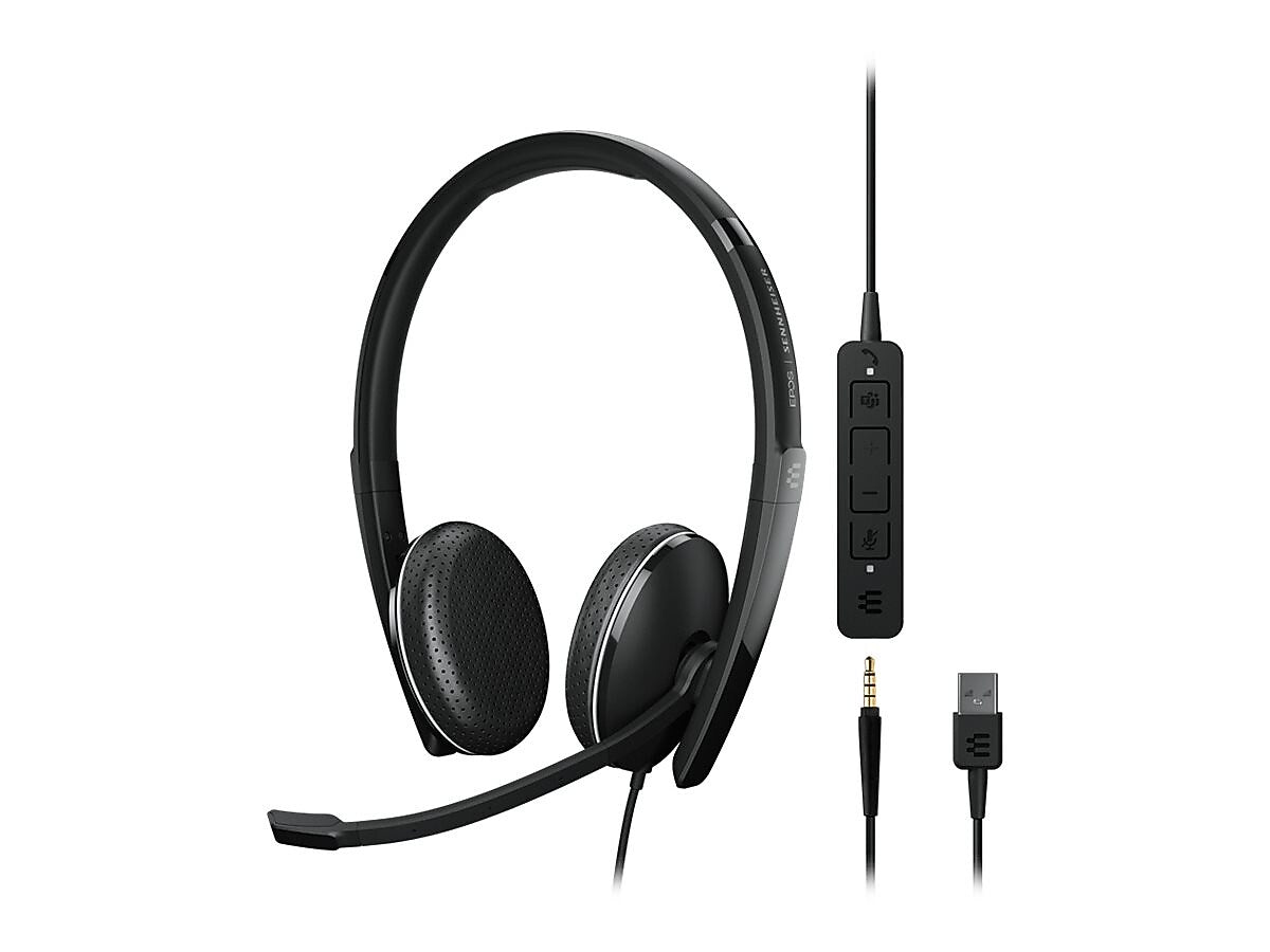 EPOS ADAPT 165T USB II Stereo Computer Headset, Over-the-Head, Black (1000902)