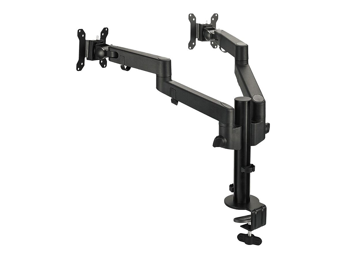 SIIG Dual Pole Multi-Angle Articulating Arm Monitor Desk Mount 14" to 30" Mounting kit, Up, Black (CE-MT3E11-S1)