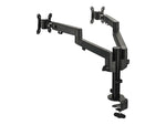 SIIG Dual Pole Multi-Angle Articulating Arm Monitor Desk Mount 14" to 30" Mounting kit, Up, Black (CE-MT3E11-S1)