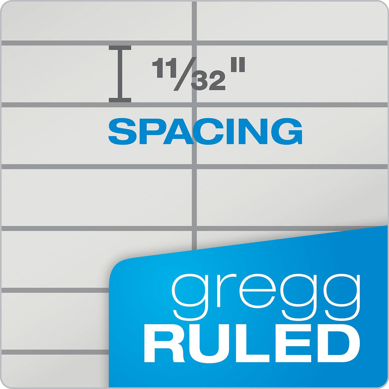 TOPS Prism Steno Pads, 6" x 9", Gregg Ruled, Gray, 80 Sheets/Pad, 4 Pads/Pack (80274)