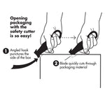 Garvey Safety Cutter Carton and Box Cutters, Black, 5/Pack (091459)