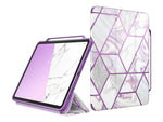 i-Blason iPadPro2020-11.0-Cosmo-Pen-Ameth Cosmo Thermoplastic Polyurethane (TPU) Cover for 11" iPad Pro, Marble Purple