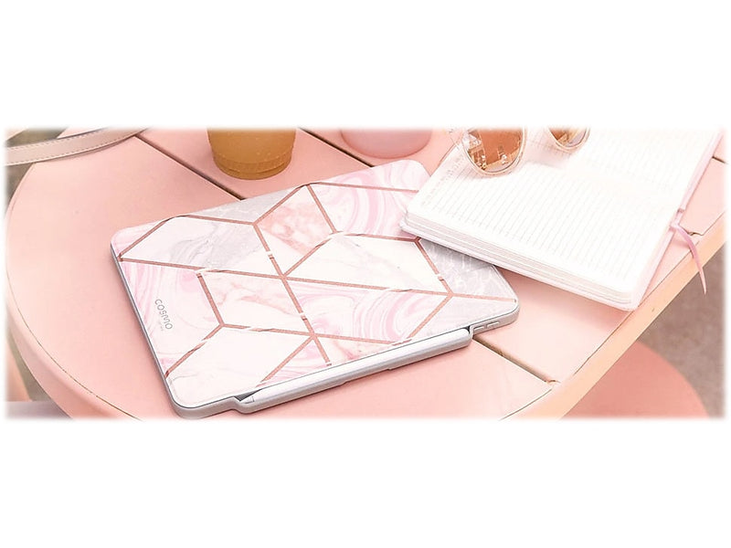 i-Blason iPadPro2020-11.0-Cosmo-Pen-Marble Thermoplastic Polyurethane (TPU) Folio for 11" iPad Pro, Marble Pink