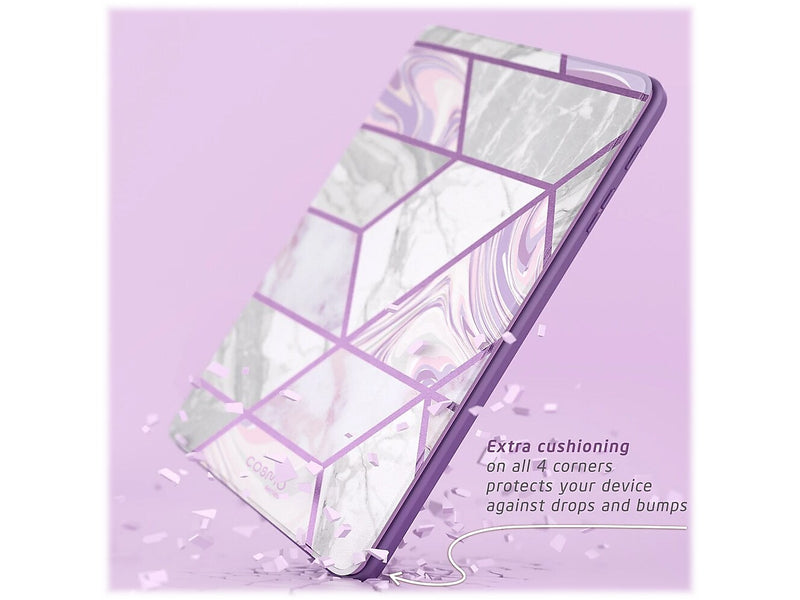i-Blason 2019TabA-10.1-Cosmo-SP-Ameth Thermoplastic Polyurethane (TPU) Cover for 10.1" Samsung Galaxy Tab A, Purple Marble