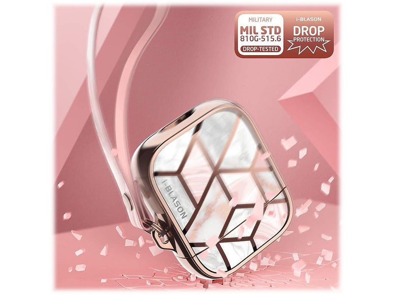 i-Blason Cosmo Case for Apple AirPods 1st/2nd Gen, Marble Pink (AirPods2019-Cosmo-Marble)