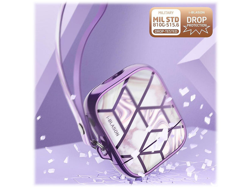 i-Blason Cosmo Case for Apple AirPods 1st/2nd Gen, Marble Purple (AirPods2019-Cosmo-Ameth)