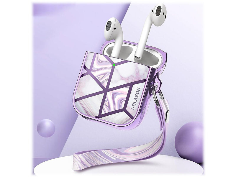i-Blason Cosmo Case for Apple AirPods 1st/2nd Gen, Marble Purple (AirPods2019-Cosmo-Ameth)