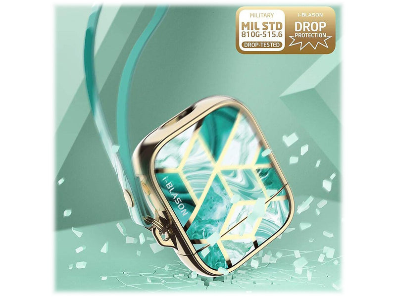 i-Blason Cosmo Case for Apple AirPods 1st/2nd Gen, Marble Green (AirPods2019-Cosmo-Jade)