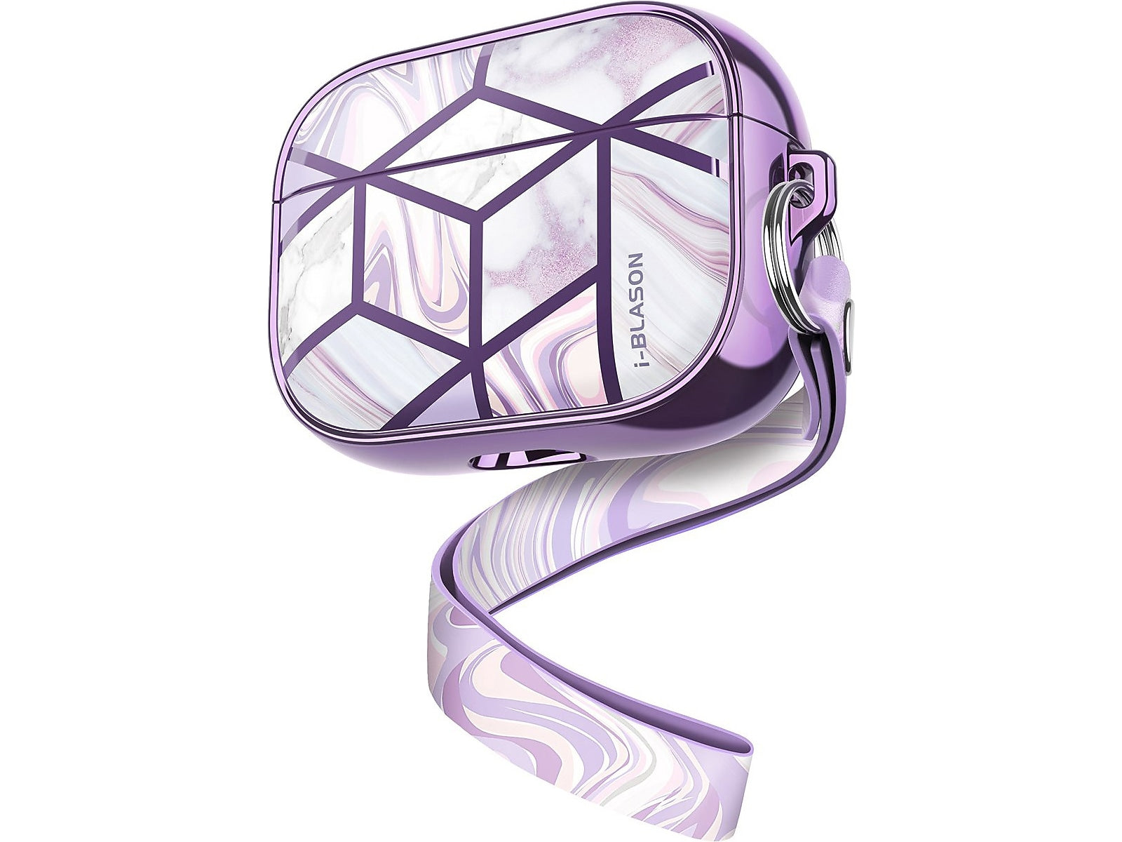 i-Blason Cosmo Case for Apple AirPods Pro, Marble Purple (AirPodsPro2019-Cosmo-Ameth)