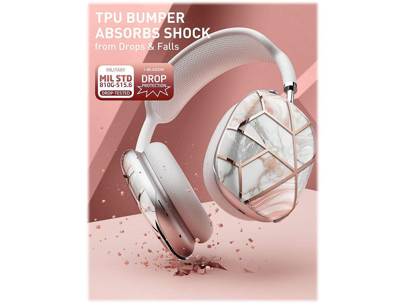 i-Blason Cosmo Case for AirPods Max, Marble Pink (AirPodsMax2020-Kits-Cosmo-Marble)