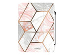 i-Blason iPadPro2020-12.9-Cosmo-Pen-Marble Cosmo Thermoplastic Polyurethane (TPU) Folio for 12.9" iPad Pro, Marble Pink