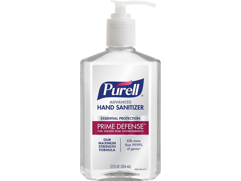 PURELL Prime Defense Advanced 85% Alcohol Gel Hand Sanitizer, 12 fl oz. (3699-12)