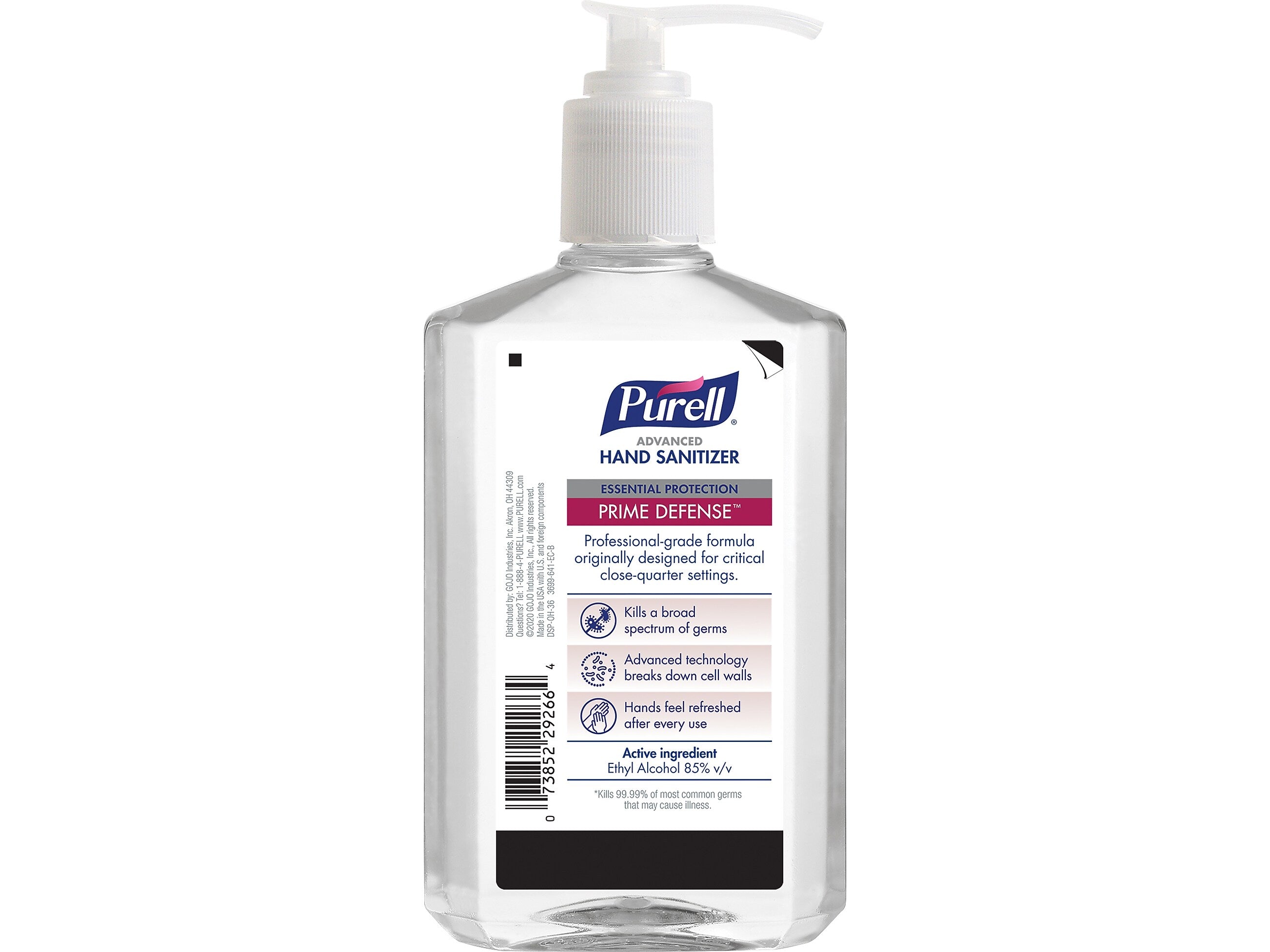PURELL Prime Defense Advanced 85% Alcohol Gel Hand Sanitizer, 12 fl oz. (3699-12)