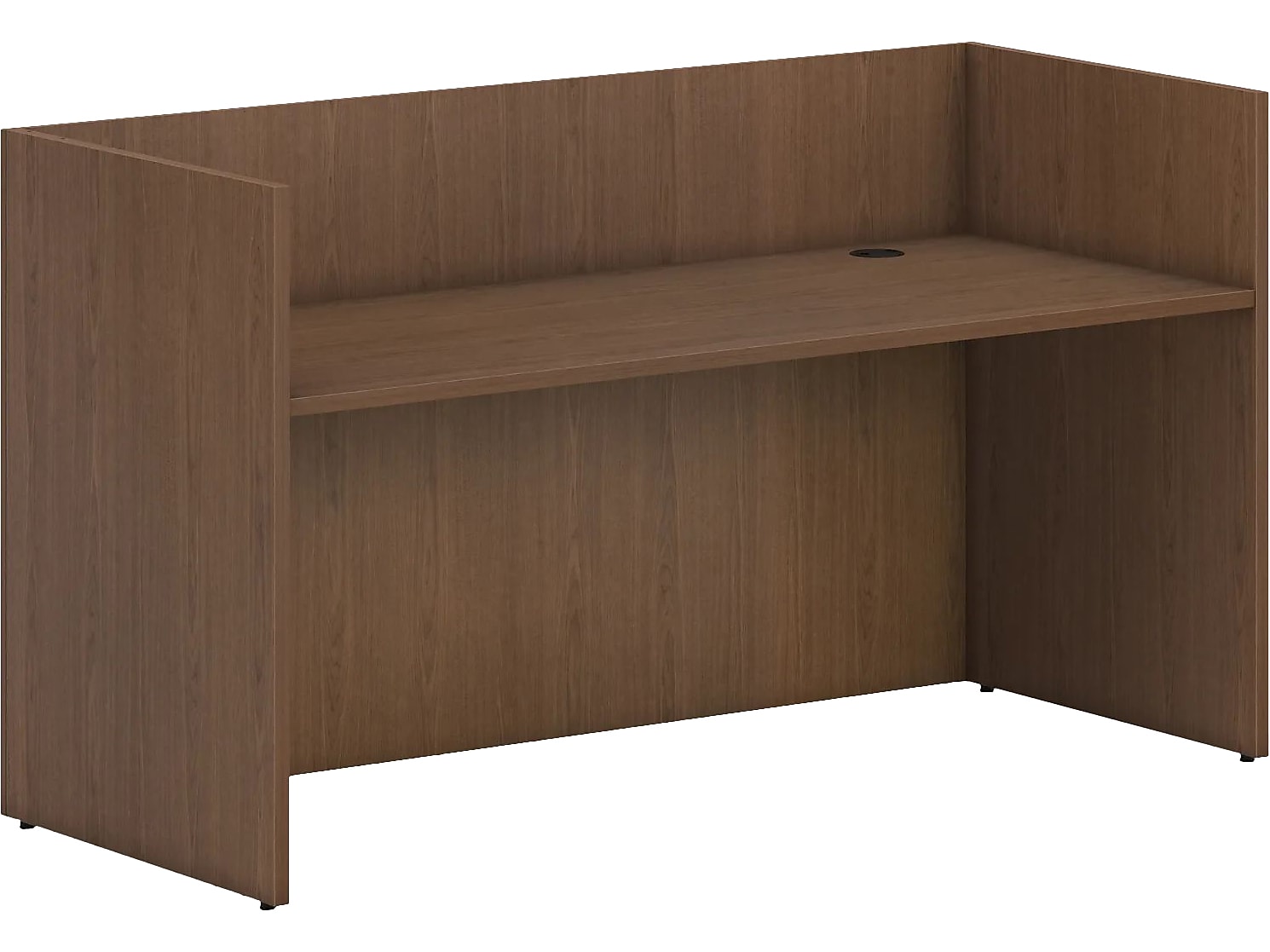 HON Mod 72" Reception Desk Shell, Sepia Walnut (HLPLRCPNDS7230.LSE1)