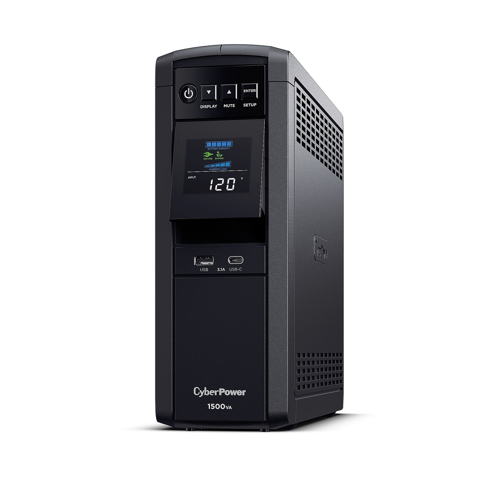 CyberPower PFC Sinewave 1500VA UPS, 12-Outlets, Black (CP1500PFCLCD)