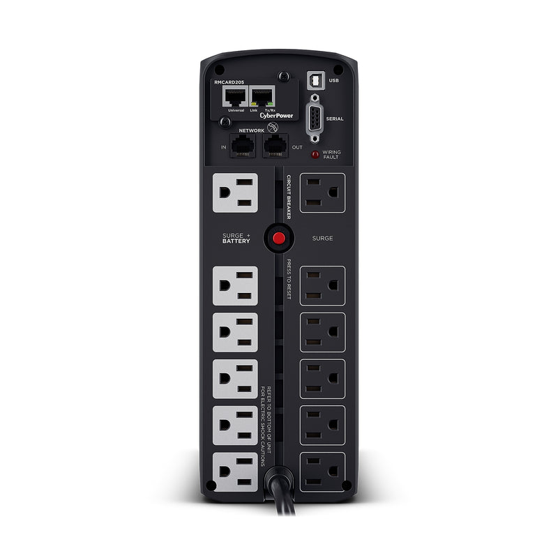 CyberPower PFC Sinewave 1500VA UPS, 12-Outlets, Black (CP1500PFCLCD)
