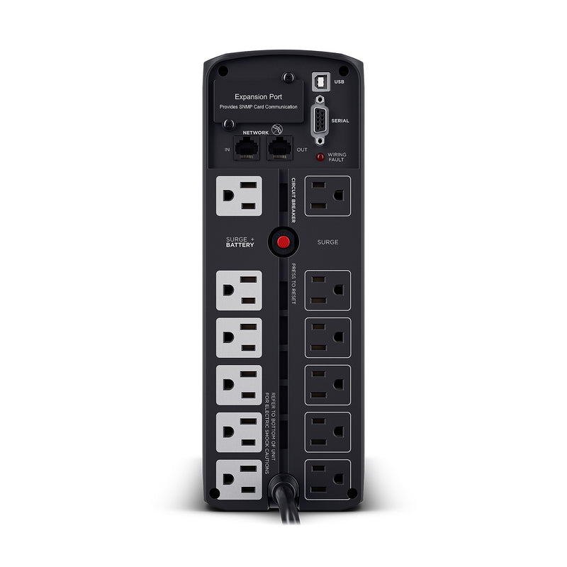 CyberPower PFC Sinewave 1500VA UPS, 12-Outlets, Black (CP1500PFCLCD)